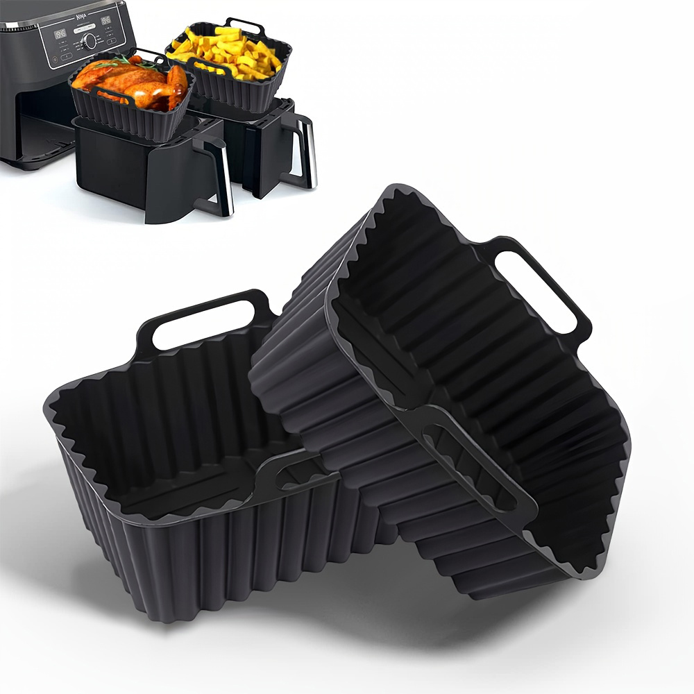 قطعتان من وعاء السيليكون لقلاي - مراجعة Air Fryer Silicone Pot Liner وسعره