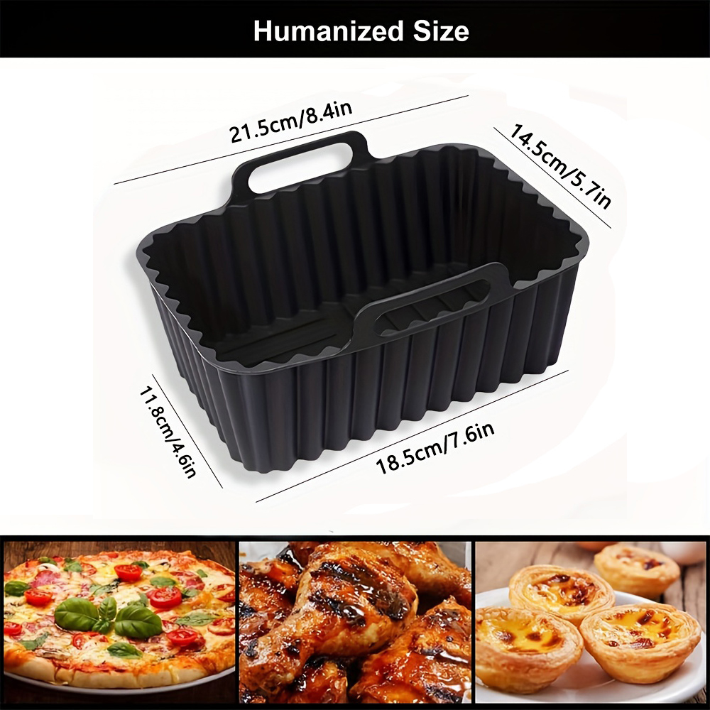 قطعتان من وعاء السيليكون لقلاي - مراجعة Air Fryer Silicone Pot Liner وسعره