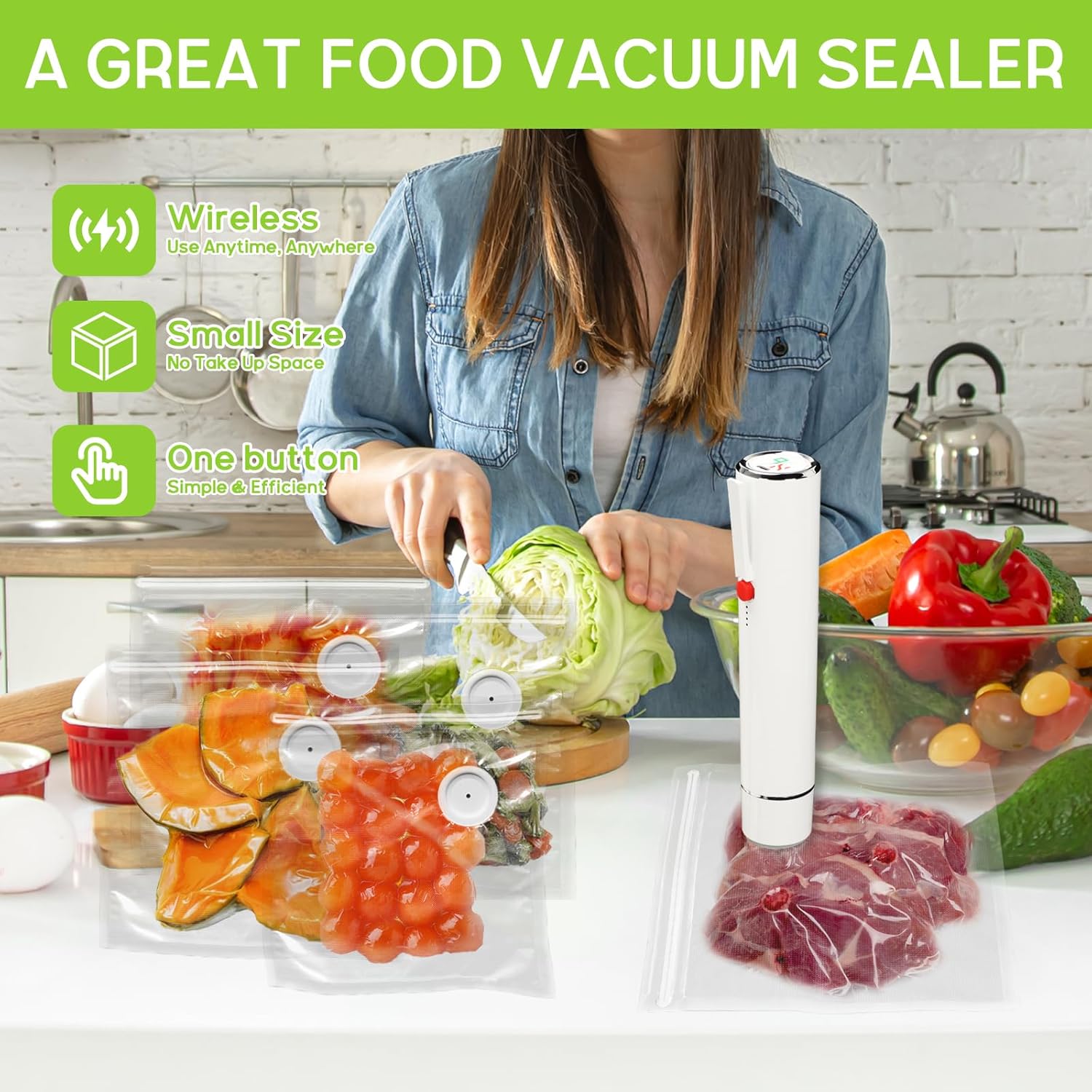 ماكينة سد الفراغات المحمولة مع - مراجعة Food Vacuum Sealer Machine وسعره
